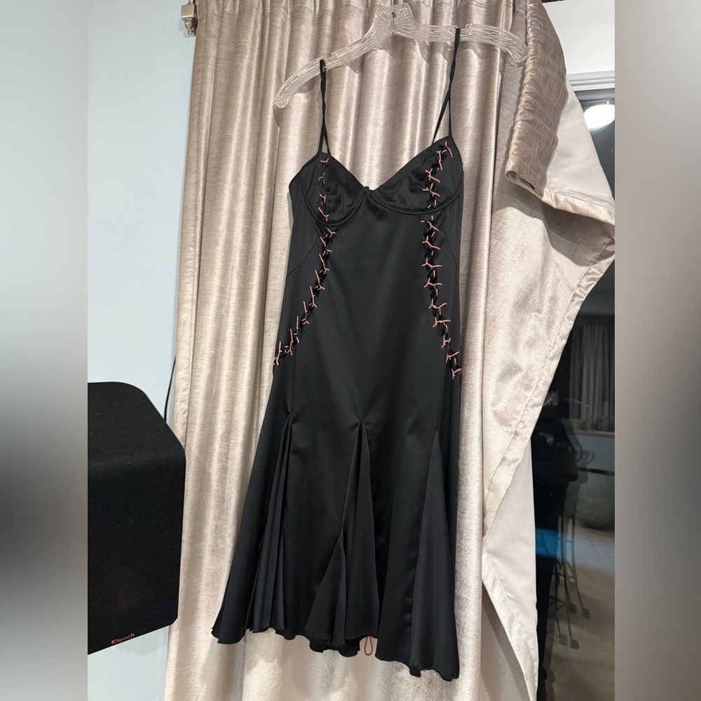 Just Cavalli Vintage Dress 44 Just Cavalli Black lace up